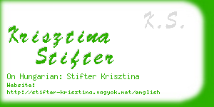 krisztina stifter business card